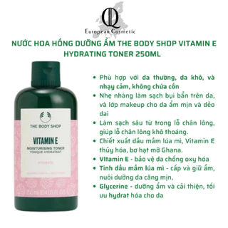 Toner nước cân bằng dưỡng ẩm da the body shop vitamin e hydrating toner 250ML