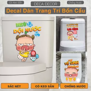 Decal Dán Trang Trí Bồn Cầu Toilet Quỳnh Aka Chống Nước Không Phai Màu Trang Trí Nhà Tắm, Nhà Vệ Sinh. DBC