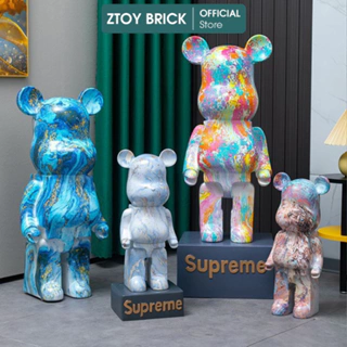 [ 50CM ] Bearbrick 50cm Màu Sơn Nhúng, Gấu Bearbrick Đổ Loang Màu, Đính Kim Sa , Sơn Tĩnh Điện Trang Trí Nhà Cửa  ZTOY