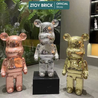 [ 50CM ] Gấu BearBrick đính kim sa- 50CM -Mô hình gấu BearBrick decor-trang trí nhà cửa,sang chảnh-quà tặng ZTOY BRICK