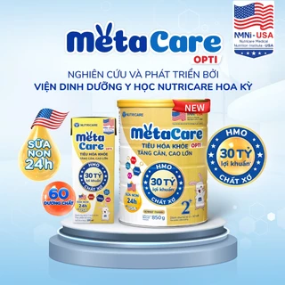 Sữa Bột Pha Sẵn METACARE OPTI Nutricare Sữa Non 24h Tiêu Hoá Khoẻ Tăng Cân Cao Lớn Bé Trên 1 Tuổi (thùng 48 hộp x 110ml)