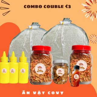 Combo coublle: Bánh tráng phơi sương 300g, muối tép hành phi 200g, bơ 300g, hủ tóp mỡ nhỏ kèm chai sốt tắc