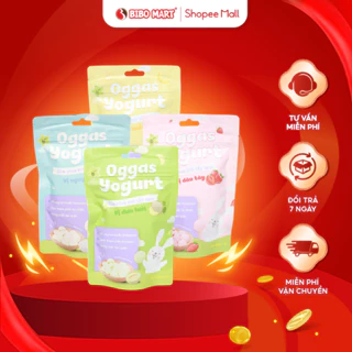 Sữa Chua Khô Sấy Lạnh Oggas Yogurt Vị Chuối Vị Dâu Tây Vị Dưa Lưới Vị Nguyên Bản 18g Ăn Dặm Cho Bé - Bibomart