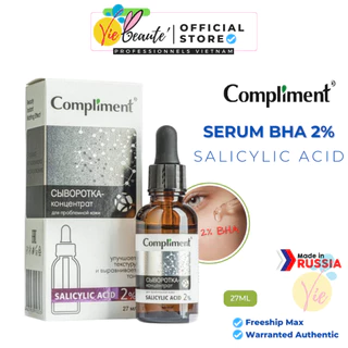 Serum Compliment BHA 2% 27ML giúp làm sạch sâu, giảm mụn, se lỗ chân lông, kiềm dầu trên da