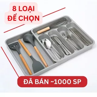 Khay chia thìa dĩa đũa nhựa dầy dặn trong ngăn kéo tủ bếp