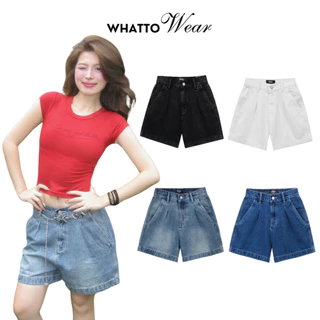 EASY SHORT - Quần short denim nhấn li lưng thun co giãn mùa hè - Whattowear