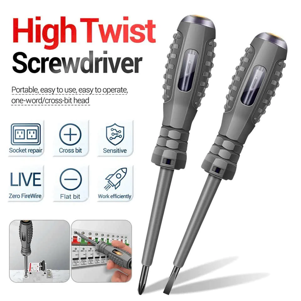 Bút thử điện đa năng vừa là tô vít vừa là bút thử điện kiểm tra mạch đứt Chất liệu vỏ: ABS