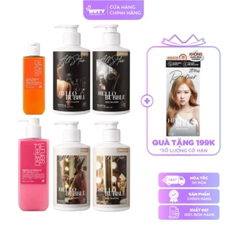 Dầu Gội & Xả Mise en scene Dưỡng Chắc Khoẻ Cho Tóc Nhuộm Hello Bubble All Star (500ml/chai)