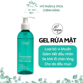 Sữa rửa mặt Ziaja Manuka làm sạch nhẹ nhàng cho da dầu mụn, cho da có lỗ chân lông to 200ml