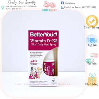 Vitamin D + K2 Dạng Xịt Better You cho bé 1 tuổi+