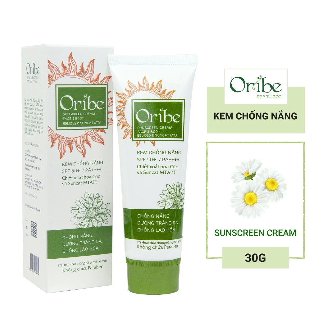 Kem Chống Nắng SPF 50+/PA++++ ORI'BE Sunscreen Cream (Tuýp 30g)