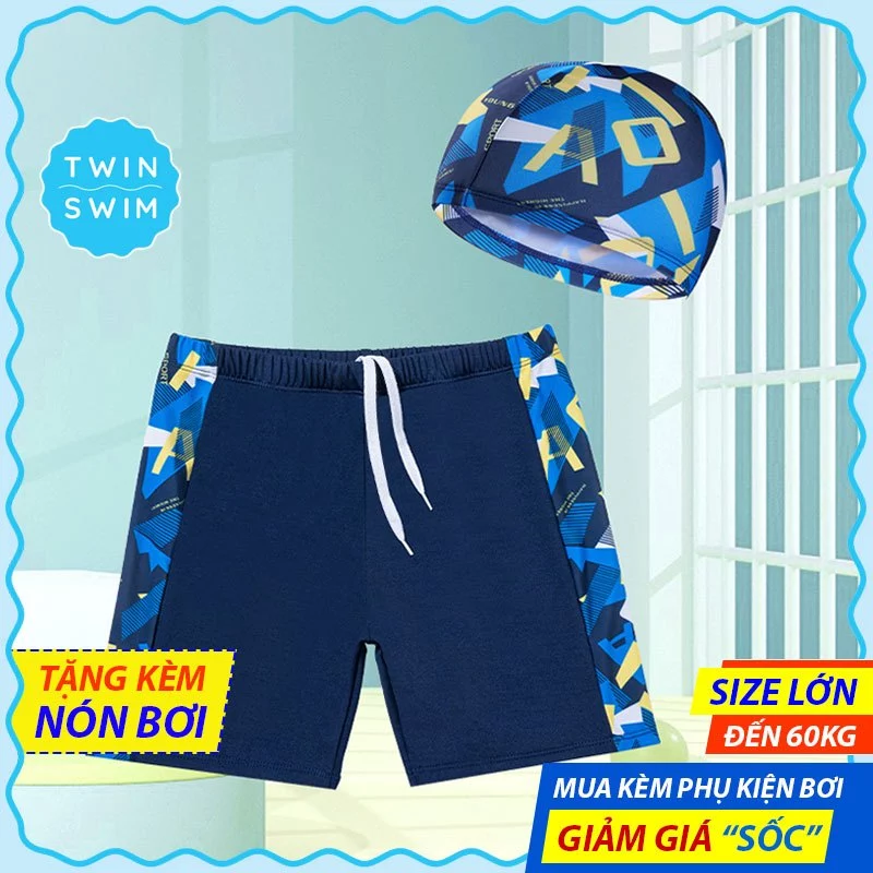 Quần Bơi Bé Trai Lớn Twin Swim, Quần Bơi Cho Trẻ Em Và Người Lớn Đến 75kg, Quần Bơi Đi Biển TSB024