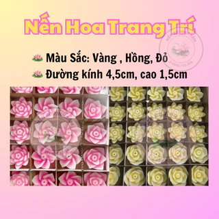 Nến Hoa Sáp Trang Trí Đèn Cầy Ly, Nến Trang Trí - Nguyên Liệu Nến Tịnh Tâm