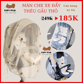 Màn che xe đẩy chống muỗi và côn trùng cho bé chất liệu sợi Polyester dai bền và an toàn cho bé