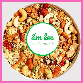 Granola Siêu Hạt Ăn Kiêng Ngũ Cốc Giảm Cân Dinh Dưỡng Eat Clean Không Đường Có Hạt Macca Của Nhà ẤM ÊM STORE