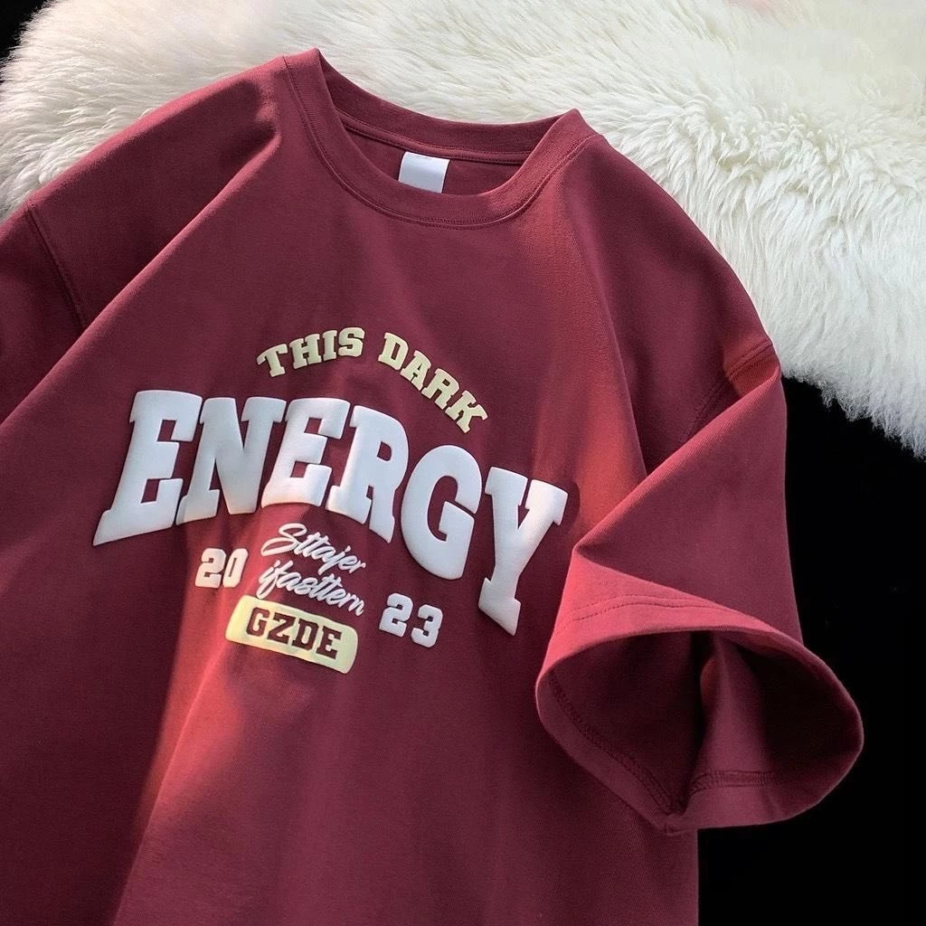 Áo thun phông nữ 3158 COTTON 250gsm thoáng mát Forn Rộng KONOVA in chữ ENERGY