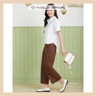 Quần Ống Đứng Khaki Túi Ốp Màu Nâu Đất MADELEN