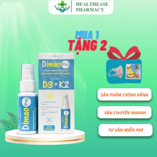 Dimao pro D3 K2 dạng xịt ,hỗ trợ tăng chiều cao Valens Dimao pro Spray D3k2 ,tăng cường hấp thu Canxi cho Bé,Date11/2025