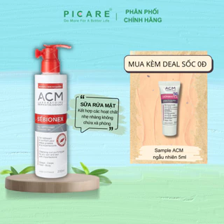 Sữa rửa mặt làm sạch sâu làm sạch bã nhờn cho da dầu mụn ACM Sebionex Cleansing Gel 200ml