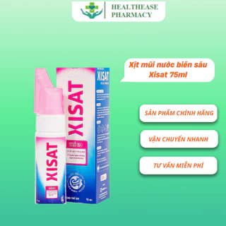 Xịt mũi nước biển sâu XISAT Trẻ em 75ml phòng ngừa sổ mũi, ngạt mũi và viêm xoang, tinh dầu khuynh diệp dễ chịu