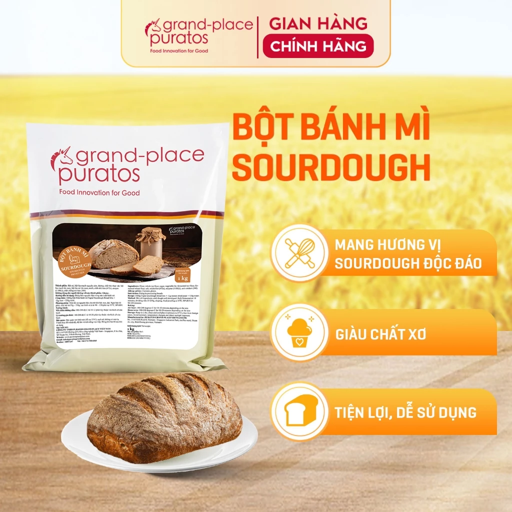 Bột Trộn Bánh Mì Sourdough - Puratos Grand-Place VN -1kg - 4020965