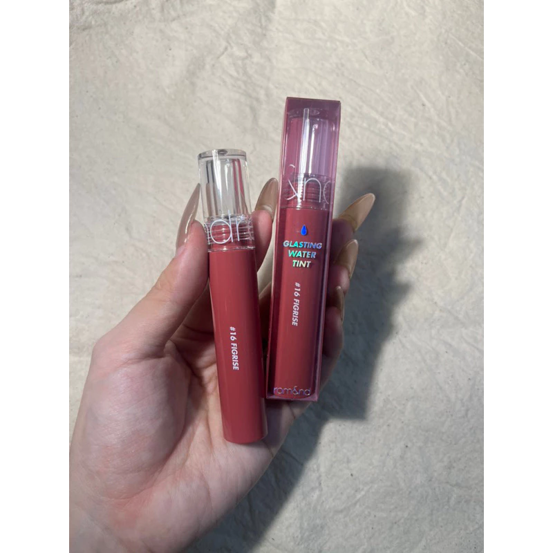 [SON CHIẾT][16 FIGRISE] Son Tint bóng siêu lì, căng mọng cho môi Hàn Quốc Romand Glasting Water Tint 4.0g