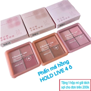 Bảng phấn má hồng HOLD LIVE 4 ô Chance On tone lì, lên màu tự nhiên, bám tốt