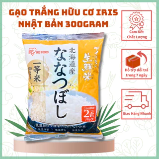 GẠO TRẮNG HỮU CƠ IRIS NHẬT BẢN 300gram CHUYÊN NẤU CHÁO, GẠO NÁT ĂN DẶM