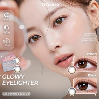 Kính áp tròng (lens) EYELIGHTER GLOWY BROWN/ BLACK chính hãng OLENS - VF LENS