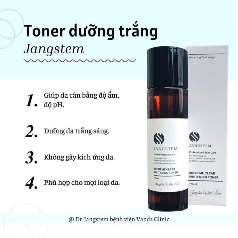 Nước Hoa Hồng Dưỡng Trắng, Mờ Nám Jangstem Vands Clinic