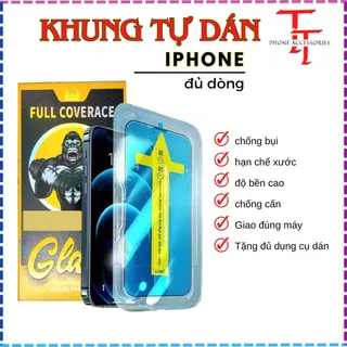 Cường lực iphone tự dán cho Iphone 7 8 plus x xr xs max 11 12 13 14 15 pro plus promax