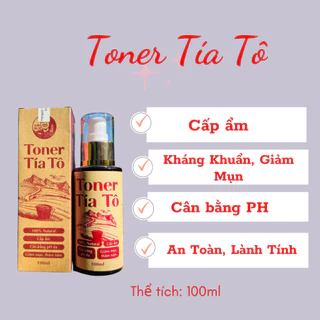 Toner Tía Tô Cấp Ẩm, Cân Bằng Độ PH Trên Da, Kiềm Dầu, Giảm Mụn, An Toàn Cho Mọi Loại Da 100ml