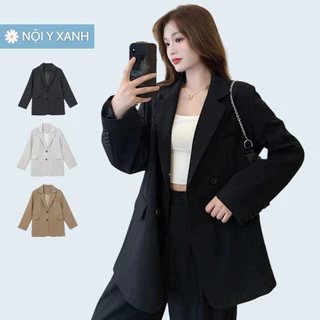 Áo Blazer Túi Nắp Basic 1 Lớp - Áo Vest Nữ Phong Cách Hàn Quốc - khoác chất dày dặn, mầu đen, trắng, nâu tây