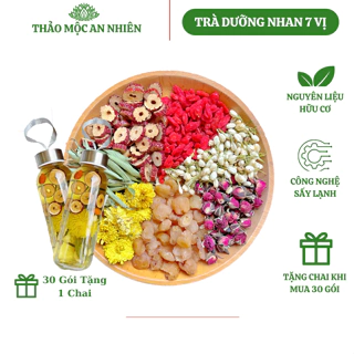 Trà dưỡng nhan 7 vị thảo mộc (Gói Lẻ) đẹp da, an thần, ngủ ngon, thanh lọc cơ thể