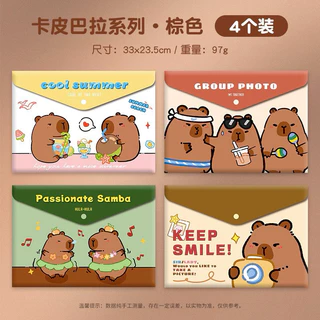 Bìa Nút Khổ A4 Đựng Tài Liệu CAPYBARA/Gấu Thỏ Mẫu Mới Cute