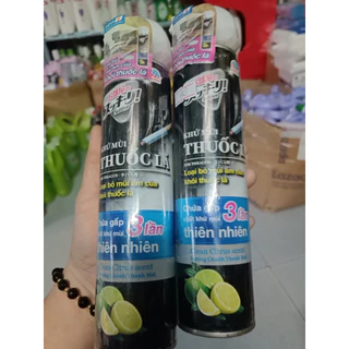 Bình xịt khử mùi thuốc lá Sukkiri hương chanh thanh mát 320ml