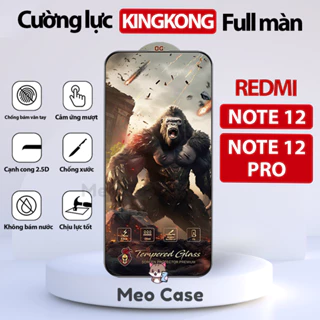 Kính cường lực Redmi Note 12, Note 12 Pro 4G/5G, Kingkong full màn thế hệ mới, Miếng dán bảo vệ màn hình điện thoại