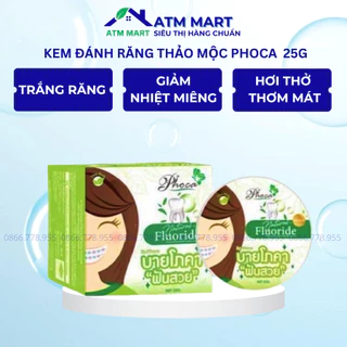 [Hoả Tốc - Free Ship]Kem đánh răng thảo mộc BY PHOCA 25g Thái Lan giúp răng trắng sáng, hơi thở thơm mát