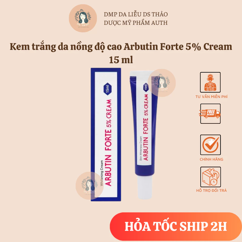 Arbutin Forte, Kem dưỡng Alpha Arbutin 5%, Abutin 5% Giảm Nám Tàn Nhang, Trắng Da, Dưỡng Sáng Da, Đều Màu Da