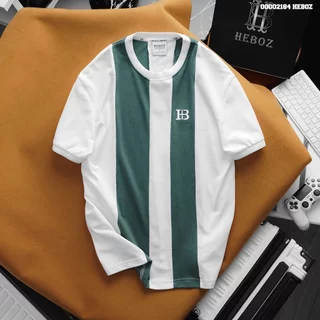 [HẾN STORE MENSWEAR] Áo thun sọc logo Heboz 2M, áo thun nam ngắn tay chất vải cotton co giãn - 00002184