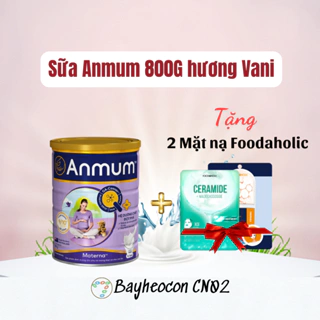 [TẶNG 2 MẶT NẠ] Sữa bột Anmum 800gr vị Vanilla (hộp thiếc)