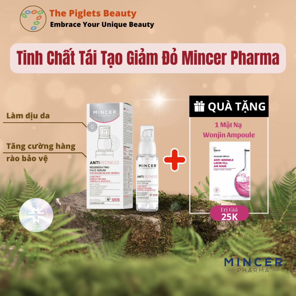 Tinh Chất Bôi Đỏ Da, Lộ Mao Mạch Phục Hồi Da Mincer Pharma Anti Redness Regenerating Face Serum N 1205 30ml