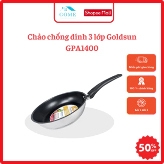 Chảo chống dính Goldsun GPA1400 đáy từ 3 lớp chất liệu inox, nhiều kích cỡ, sử dụng trên mọi loại bếp