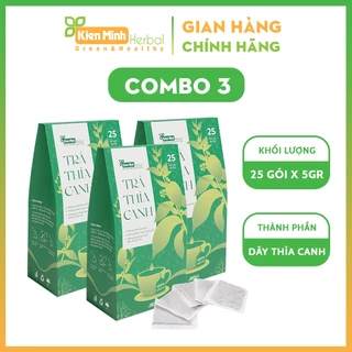 COMBO 3 Trà thìa canh - Hỗ trợ giảm đường huyết - 25 túi lọc/1 hộp