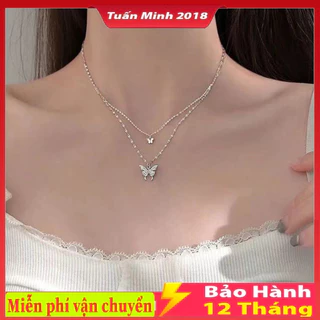 Dây Chuyền Mặt Hình Bướm Đính Đá Thời Trang Cho Nữ