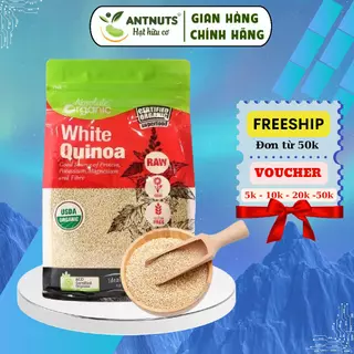 Hạt Diêm mạch trắng hữu cơ White Quinoa Absolute Organic 1kg - Ăn dặm, ăn chay, ăn eatclean giảm cân