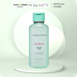 Nước Hoa Hồng Giảm Mụn Làm Dịu Da Tràm Trà BRING GREEN Tea Tree Cica Soothing Toner 250ml