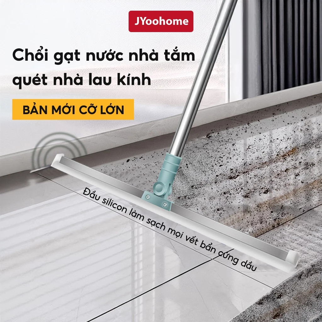 Chổi gạt nước sàn nhà tắm nhà vệ sinh JYoohome Chổi quét nhà đầu silicon dẻo lau kính, góc tường