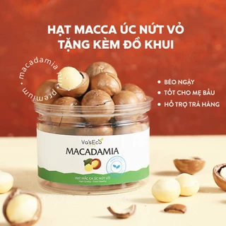 Hạt Macca Úc Nứt Vỏ Hộp Kèm Đồ Khui Va'sEco Farm