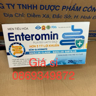 Men vi sinh + Kẽm - Men tiêu hóa ENTEROMIN PLUS Biolacto Gold  Men ống cho bé hỗ trợ cân bằng hệ tiêu hóa của trẻ